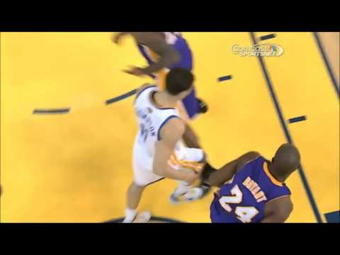 Kobe Bryant Dropstep Baseline Drive and Layup vs. GS Warriors (34 Points 10 Reb 5 Ast) 12/