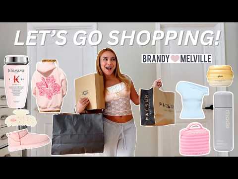 SHOP WITH ME 🛍️ huge spring clothing haul, brandy melville finds, mall shopping vlog