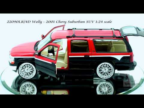 22090LR Welly 2001 Chevy Suburban SUV 124 scale Diecast Wholesale
