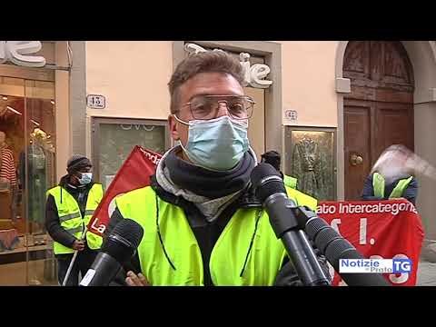 2021-03-11 PRATO - VERTENZA TEXPRINT, MANIFESTAZIONE DAVANTI A DIXIE