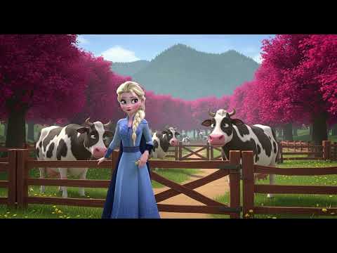 Elsa and the Cows | Farm Animal Dance Songs for Children