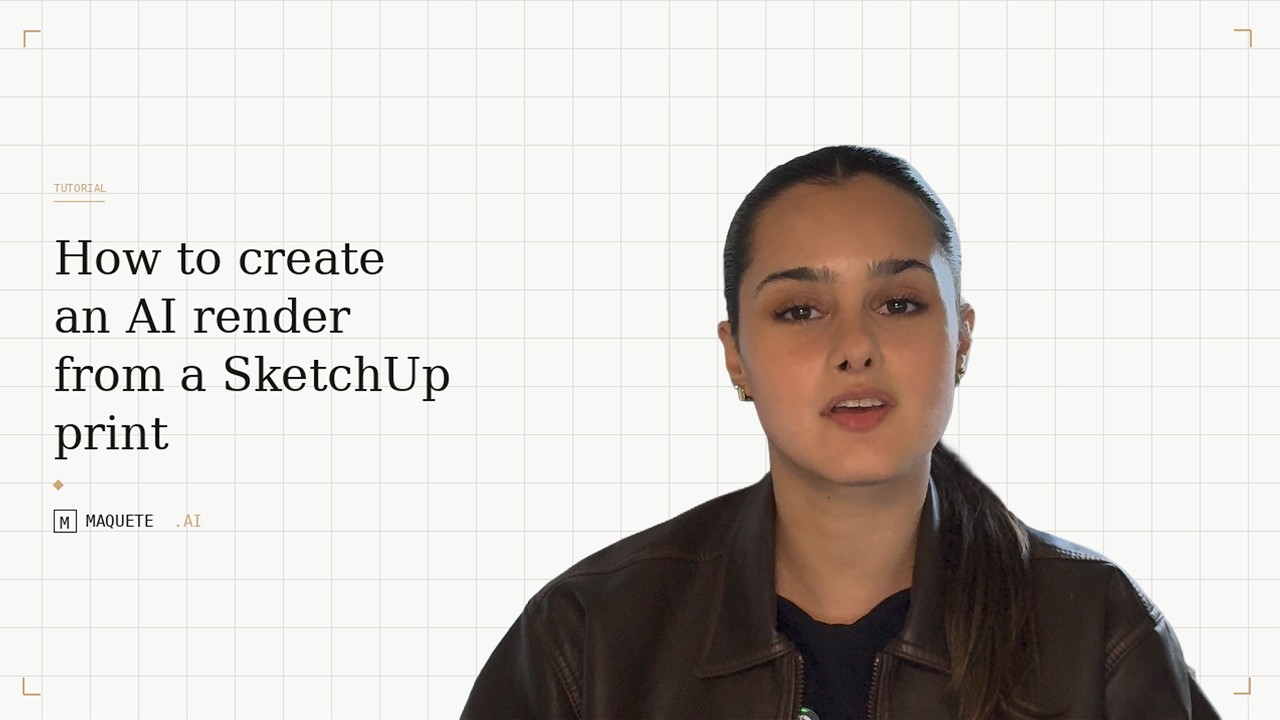How to create an AI render from a Sketchup print with Maquete.ai