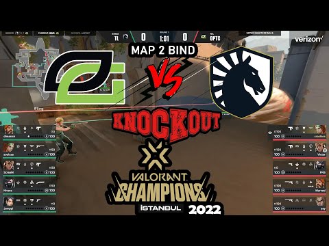 OpTic Gaming vs Team Liquid - VCT Champions Istanbul 2022 – Bracket Day 10 Map 2 Bind