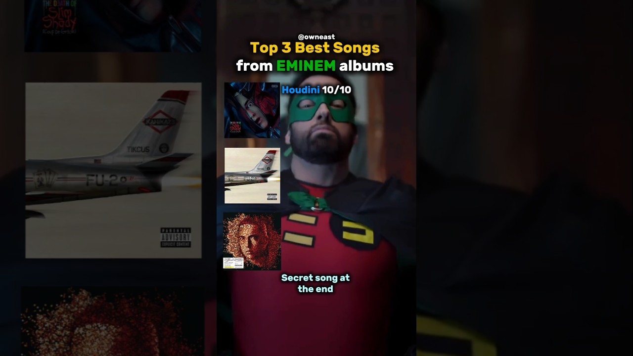 [Top 3 Best Songs from EMINEM albums]#rap #lyrics #lyrics #eminem #top3