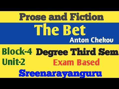 sreenarayanguru Third sem Degree/The Bet/Anton Chekov/Explanation in malayalam/#sgou