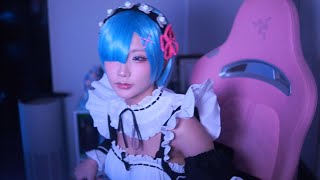 【コスプレ】可愛すぎるレムコスプレでもしっかりファンサしてくれるゆのしー #twitch #tiktok #live #yunocy #コスプレ #リゼロ #cosplay #cosplayer
