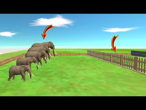 Animals of Different Sizes in a Block Race - Animal Revolt Battle Simulator