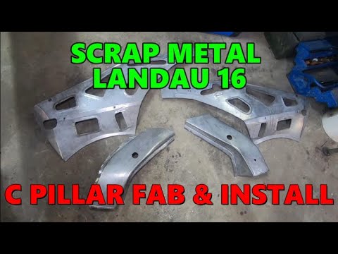 Scrap metal Landau Part 16 Full "C" Pillar Fabrication & Install, Making It a Hardtop Again
