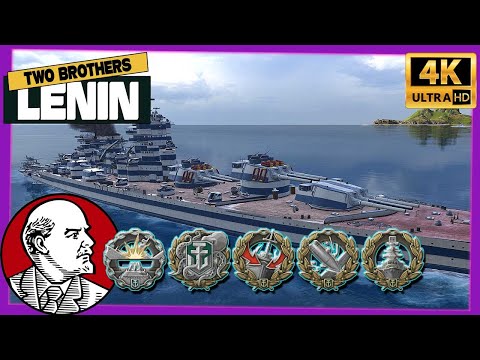 Battleship Lenin in Tier X match, 275k damage - World of Warships