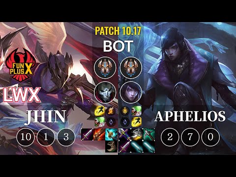 FPX Lwx Jhin vs Aphelios Bot - KR Patch 10.17