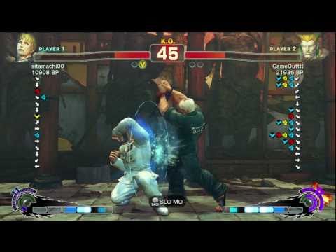 GameOutttt [Guile] vs sitamachi00 [Cody] SSF4 Japanese Online Ranked Matches - TRUE-HD