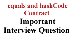 Download the video "equals() And hashCode() Method Contract In Java [ Important Java Interview Question]"