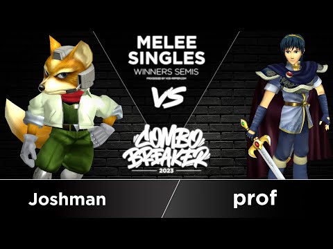 Joshman (Fox) vs prof (Marth) - Melee Singles Winners Semi-Final - COMBO BREAKER 2023