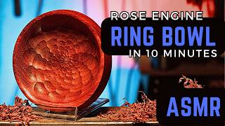 10 Minute Bowl - Padauk Rose Engine Bowl - ASMR Woodturning Satisfying
