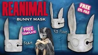How to Make a REANIMAL Cosplay Bunny Mask - Free Foam Templates and a Free stl 3D File