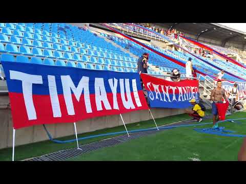 "GARRA SAMARIA NORTE, PREPARANDO LA FIESTA" Barra: Garra Samaria Norte &bull; Club: Unión Magdalena