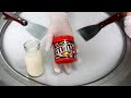 ASMR M M S Ice Cream Rolls Oddly Satisfying Binaural Tapping Scratching لفة الآيس كريم