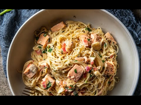 Creamy Salmon Scampi