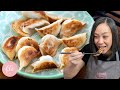 Pan Fried Chicken Dumplings 🥟💯 Potsticker Step-by-Step
