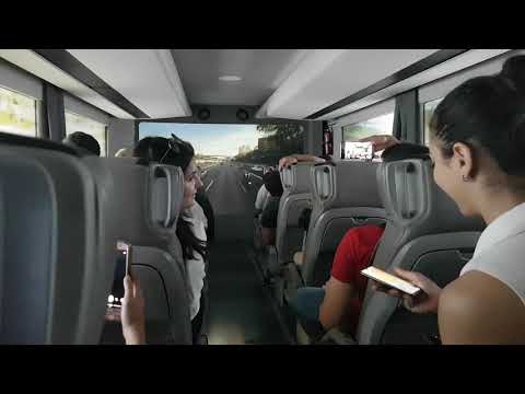 Riding on a Real Madrid bus