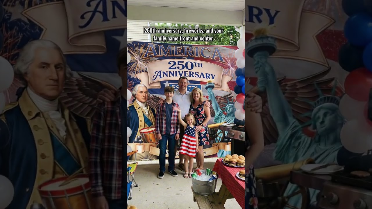 America 250th Birthday Patriotic 2026 Decors | Personalized Backdrop