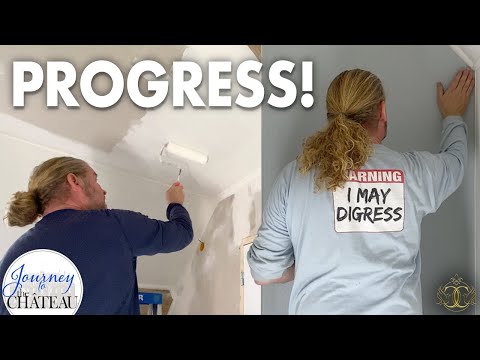 Paint and Wallpaper Goes Up! PROGRESS in the Chateau Cottage RENOVATION