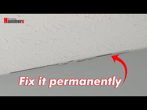 How to fix cracks between ceilings and walls
