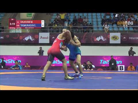 1/2 GR - 63 kg: M. DALKHANI (IRI) v. E. TASMURADOV (UZB)