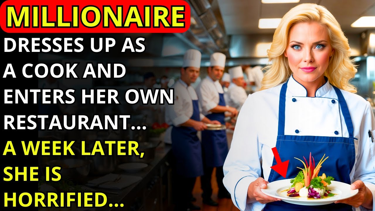 A MILLIONAIRE DISGUISES HERSELF AS A COOK AND ENTERS HER OWN RESTAURANT... SHE IS HORRIFIED WHEN...