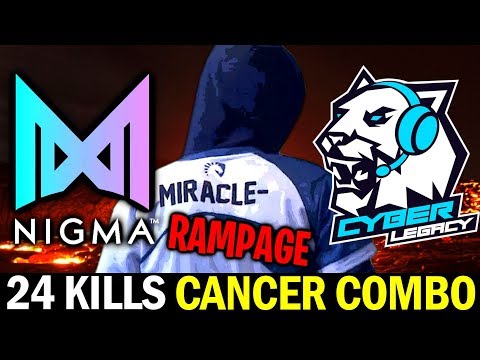 MIRACLE RAMPAGE with Cancer Pub Combo — NIGMA vs CL ESL One LA Online Dota 2