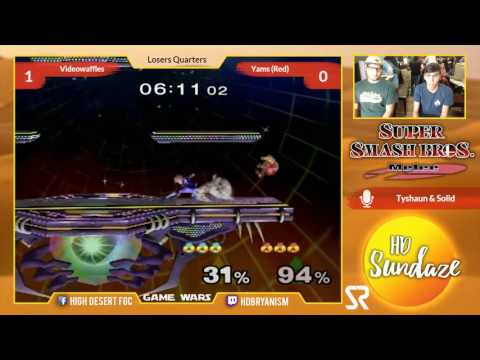 HDS&GW - Videowaffles (Sheik) vs. Yams (Sheik) - SSBM Losers Quarters - Smash Melee