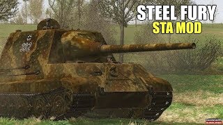 Steel Fury Kharkov 1942 STA Mod "Rhineland" Jagdtiger Hunting Tiger Heavy Destroyer Tank Simulator
