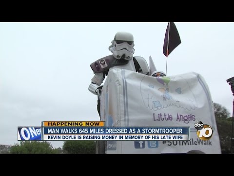 A Man Walks 645 Miles Dressed As A Stormtrooper To Honor His Late Wife