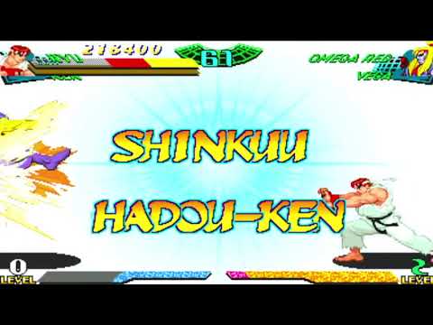 Ryu Ken Vega Omega Red Marvel Super Heroes vs Street Fighter : All Hyper Combos