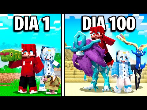 Sobrevivi 100 Dias em DUPLA no Minecraft Pokémon! - O FILME