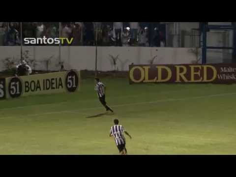 Marquinhos Gabriel vibra com primeiro gol pelo Santos | Marilia 1 x 4 Santos