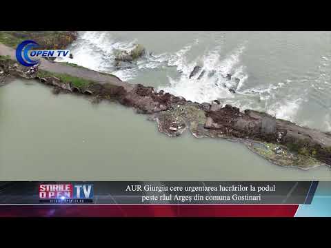 AUR Giurgiu cere urgentarea lucrărilor la podul peste râul Argeș din comuna Gostinari