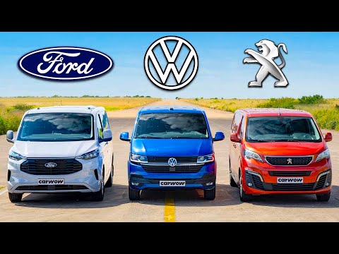 Ford Transit vs VW Transporter vs Peugeot Expert: ARRANCONES DE VANS