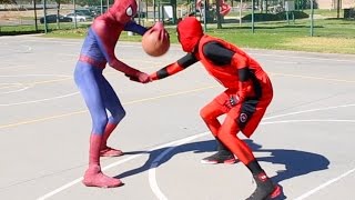 Spiderman vs Deadpool Basketball ...SuperHero Basketball