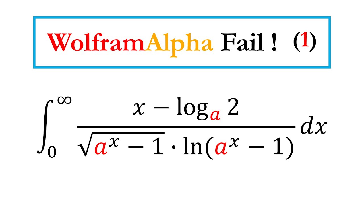 Wolfram Alpha Fails (1) Logarithm Integral !