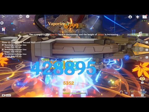 Fastest 4.1 Spiral Abyss 12-3 Clear 20s Lyney + Vape Neuvillette (by 花）