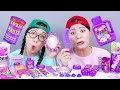 Purple Dessert Edible Chocolate Comb Candy Mukbang DONA