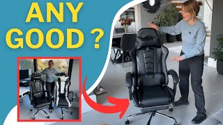 Yaheetech Gaming Chair Review - Black Edition | Ergonomic Gaming Chair with Massage & Footrest