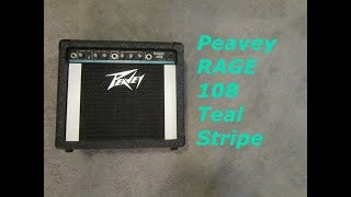 Video thumbnail for Peavey RAGE 108 Teal Stripe:  90's Time Machine Amp by hovercraft Artifact
