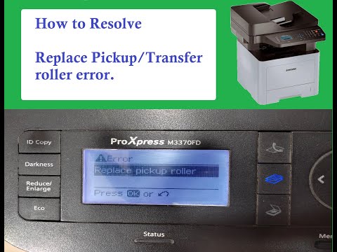Replace Pickup Roller error Solution in Samsung M3370/3870 Laser Printer. #wearetechnical