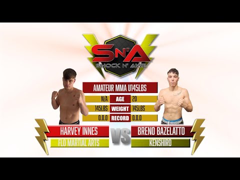 Shock N Awe 35 - Harvey Innes vs Breno Bazelatto - Featherweight Amateur MMA 145lbs