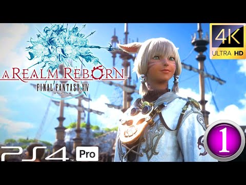 [4K] FINAL FANTASY XIV Welcome to Ul'dah ! 1st Quests ! Beautiful ! (PS4 Pro) 60fps