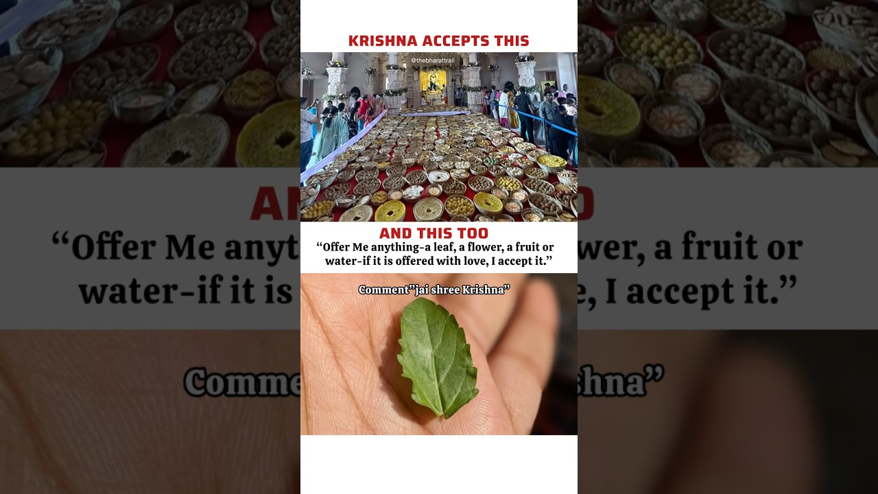 A Leaf or a Feast ,Krishna Accepts It All with Pure Devotion ✨| Bhagavad Gita (BG 9.26)#spirituality
