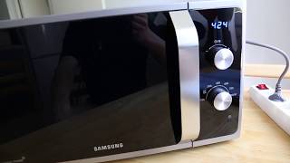 Samsung microwave oven (MS23F302EAS) first look and review