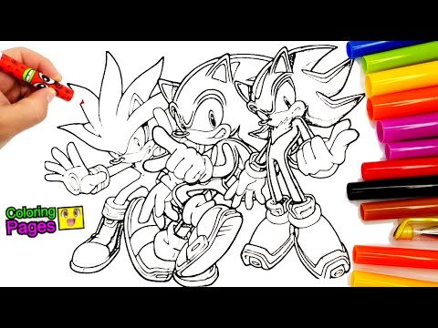Sonic TEAM  Shadow and  Silver SONIC 3 - Coloring Pages ! Tobu - Infectious [NCS Release]